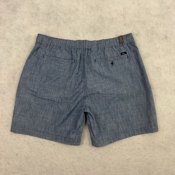 Faherty Essential Chambray Short 6.5" Drawstring Size XL indigo Dye NEW - Picture 4 of 14